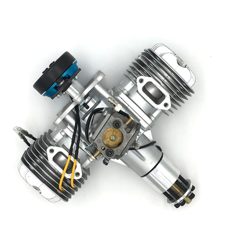 DLE120 Pro 120cc Twin Gas Engine With Electronic Ignition And Mufflers