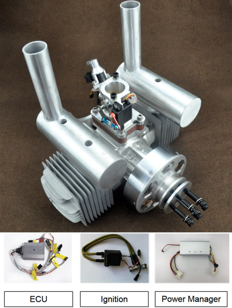 Dla180 180cc Efi Uav Engine With Starter And Alternator Mugin Uav